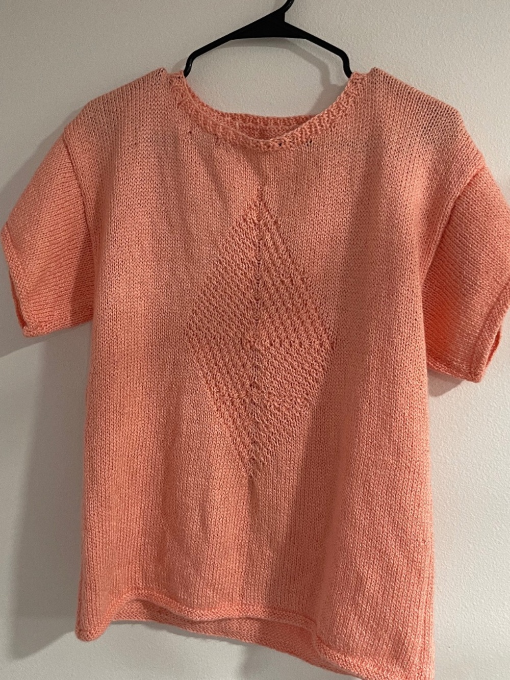 Hand-knit Peach Summer Sweater T-shirt